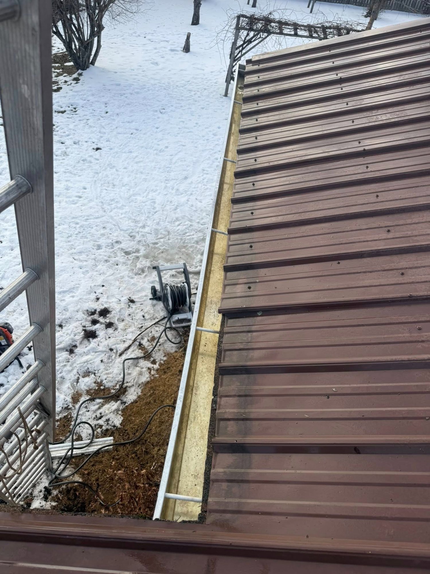 Gutters after cleaning Branson MO